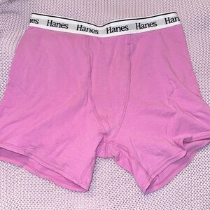 Women’s Strawberry Candy pink Hanes boxer shorts